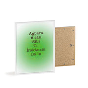 Agbara ń ṣàn síbi tí ìfọkànsin bá lọ – Yoruba Motivational Quote Framed Wall Art | Energy Flows Where Attention Goes Poster
