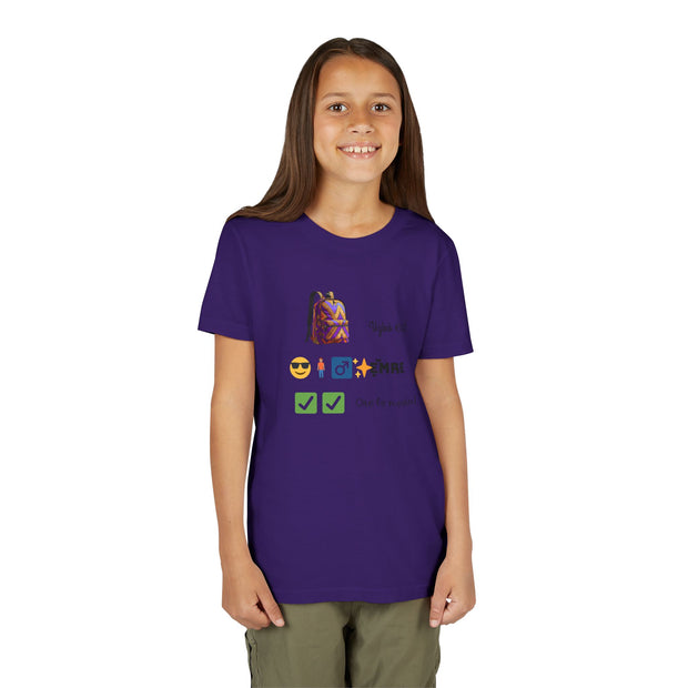 Ugbó ẹ̀kọ́? Ọrẹ. Ẹ̀mre? Ọrẹ lẹ mẹrhen! (School ride? Friend. You’re awesome? Friend, you’re set!) – Urhobo Back-to-School Tee for Kids