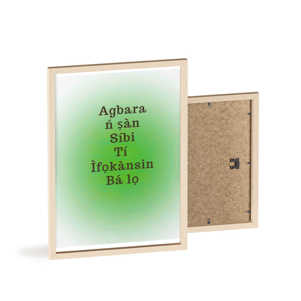 Agbara ń ṣàn síbi tí ìfọkànsin bá lọ – Yoruba Motivational Quote Framed Wall Art | Energy Flows Where Attention Goes Poster