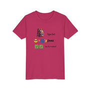 Ugbó ẹ̀kọ́? Ọrẹ. Ẹ̀mre? Ọrẹ lẹ mẹrhen! (School ride? Friend. You’re awesome? Friend, you’re set!) – Urhobo Back-to-School Tee for Kids