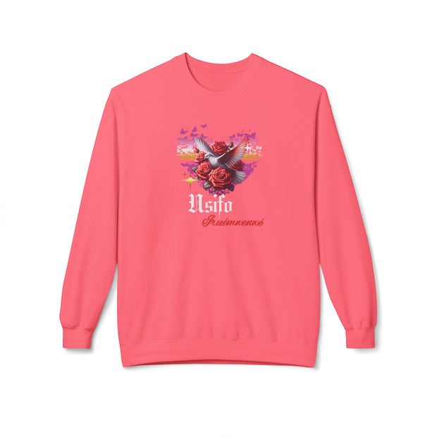 Romantic Floral Heart Sweatshirt Usifo Iruémwenwé – Women Cozy Pullover