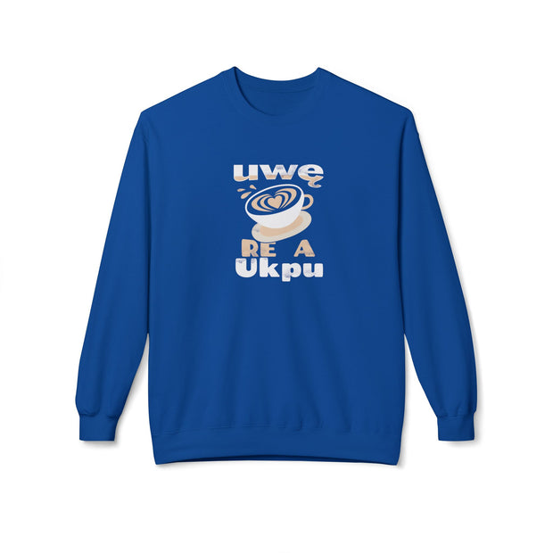 Hug in a Mug Sweatshirt – Uwę Re A Ukpu | Funny Coffee Gift & Casual Fall Wear