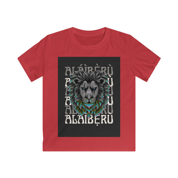 Aláìbẹ̀rù Wild Spirit Kids Tee – Fearless in Yoruba | Lion Graphic Shirt for Animal Lovers & Adventurous Kids