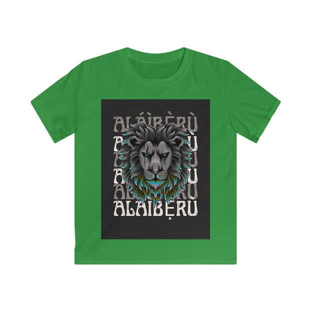 Aláìbẹ̀rù Wild Spirit Kids Tee – Fearless in Yoruba | Lion Graphic Shirt for Animal Lovers & Adventurous Kids