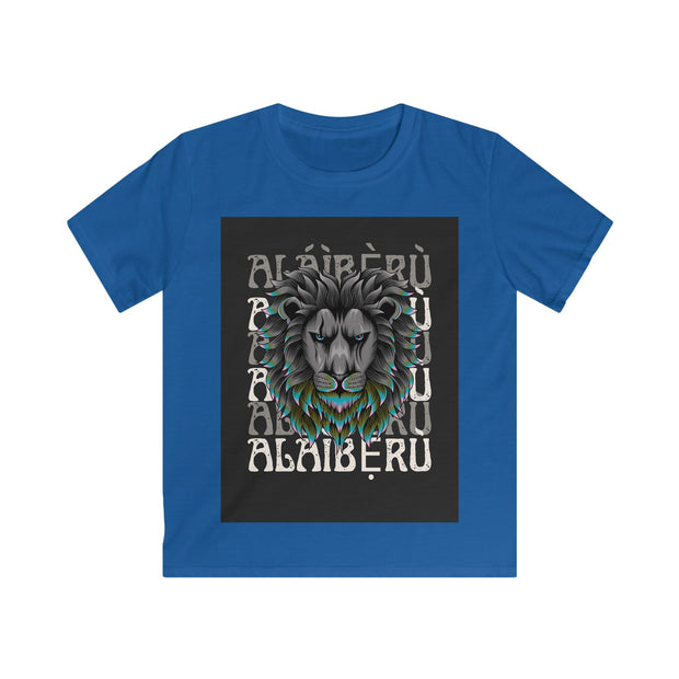 Aláìbẹ̀rù Wild Spirit Kids Tee – Fearless in Yoruba | Lion Graphic Shirt for Animal Lovers & Adventurous Kids