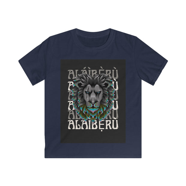 Aláìbẹ̀rù Wild Spirit Kids Tee – Fearless in Yoruba | Lion Graphic Shirt for Animal Lovers & Adventurous Kids