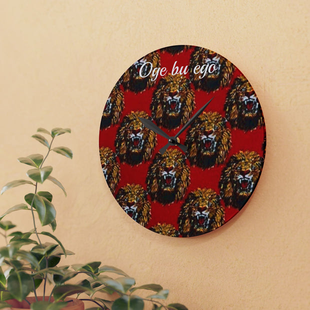 Oge bụ Ego Wall Clock – “Time Is Money” Igbo-Inspired Arylic Clock for Home or Office
