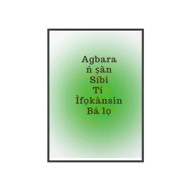 Agbara ń ṣàn síbi tí ìfọkànsin bá lọ – Yoruba Motivational Quote Framed Wall Art | Energy Flows Where Attention Goes Poster