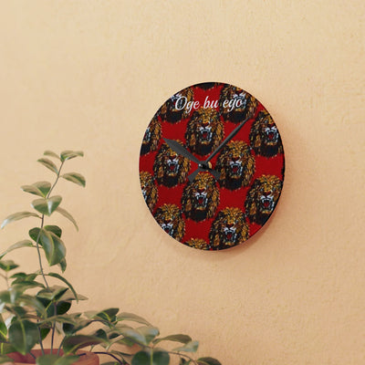 Oge bụ Ego Wall Clock – “Time Is Money” Igbo-Inspired Arylic Clock for Home or Office