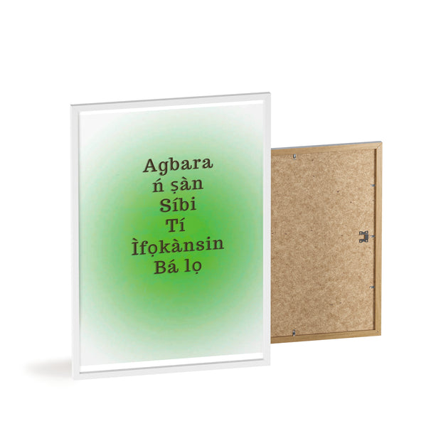 Agbara ń ṣàn síbi tí ìfọkànsin bá lọ – Yoruba Motivational Quote Framed Wall Art | Energy Flows Where Attention Goes Poster