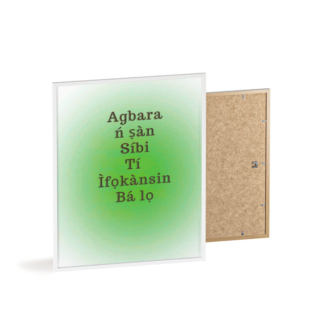 Agbara ń ṣàn síbi tí ìfọkànsin bá lọ – Yoruba Motivational Quote Framed Wall Art | Energy Flows Where Attention Goes Poster