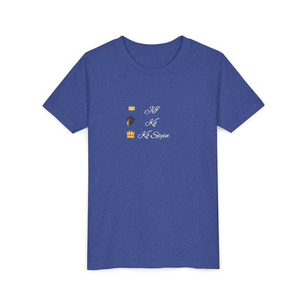 Kọ́, Jí, Kó Sẹ́yìn Youth Tee – Learn, Wake, Slay in Yoruba | Fun Summer Shirt for Kids