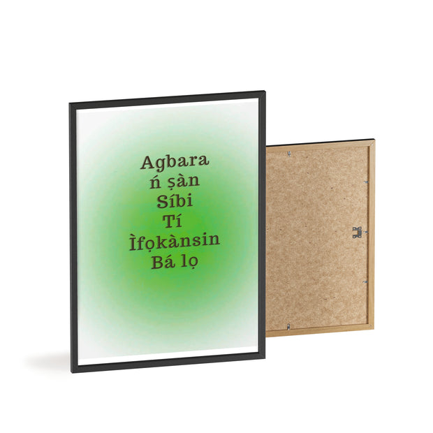 Agbara ń ṣàn síbi tí ìfọkànsin bá lọ – Yoruba Motivational Quote Framed Wall Art | Energy Flows Where Attention Goes Poster