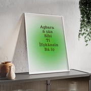 Agbara ń ṣàn síbi tí ìfọkànsin bá lọ – Yoruba Motivational Quote Framed Wall Art | Energy Flows Where Attention Goes Poster