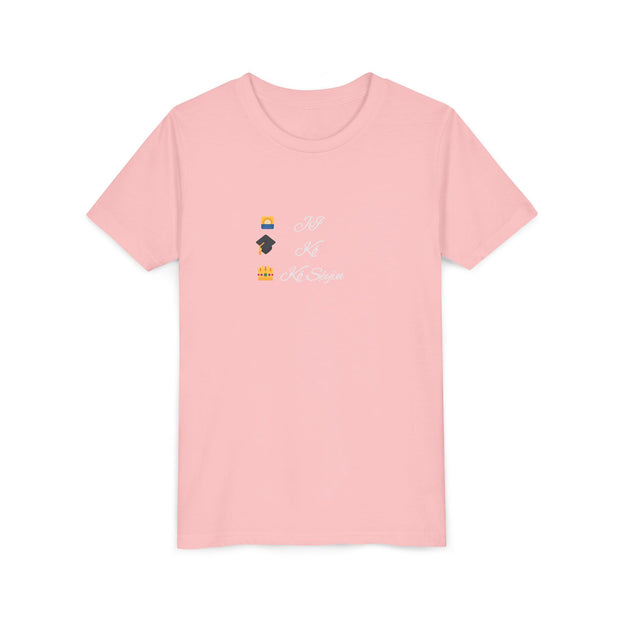 Kọ́, Jí, Kó Sẹ́yìn Youth Tee – Learn, Wake, Slay in Yoruba | Fun Summer Shirt for Kids