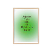 Agbara ń ṣàn síbi tí ìfọkànsin bá lọ – Yoruba Motivational Quote Framed Wall Art | Energy Flows Where Attention Goes Poster