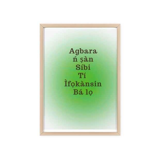 Agbara ń ṣàn síbi tí ìfọkànsin bá lọ – Yoruba Motivational Quote Framed Wall Art | Energy Flows Where Attention Goes Poster