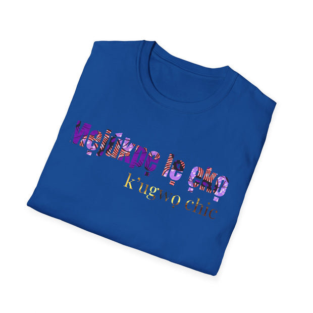 Chic Motivational T-Shirt – Igala “Mẹjúkpẹ lẹ ẹkọ… k’ugwọ chic.” (Back to the Grind… with Style)