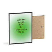 Agbara ń ṣàn síbi tí ìfọkànsin bá lọ – Yoruba Motivational Quote Framed Wall Art | Energy Flows Where Attention Goes Poster