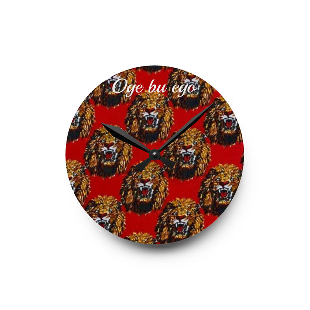 Oge bụ Ego Wall Clock – “Time Is Money” Igbo-Inspired Arylic Clock for Home or Office