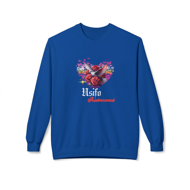 Romantic Floral Heart Sweatshirt Usifo Iruémwenwé – Women Cozy Pullover