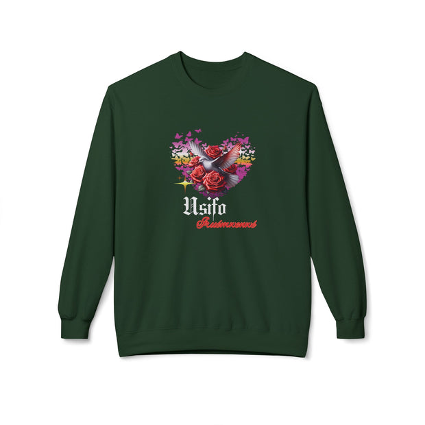 Romantic Floral Heart Sweatshirt Usifo Iruémwenwé – Women Cozy Pullover