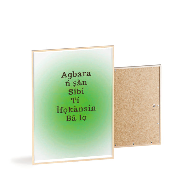 Agbara ń ṣàn síbi tí ìfọkànsin bá lọ – Yoruba Motivational Quote Framed Wall Art | Energy Flows Where Attention Goes Poster
