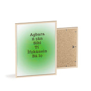 Agbara ń ṣàn síbi tí ìfọkànsin bá lọ – Yoruba Motivational Quote Framed Wall Art | Energy Flows Where Attention Goes Poster