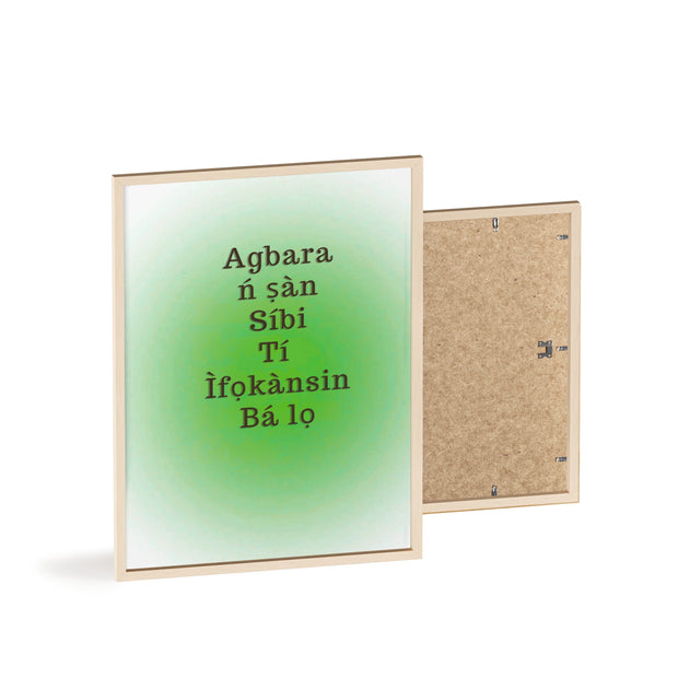 Agbara ń ṣàn síbi tí ìfọkànsin bá lọ – Yoruba Motivational Quote Framed Wall Art | Energy Flows Where Attention Goes Poster