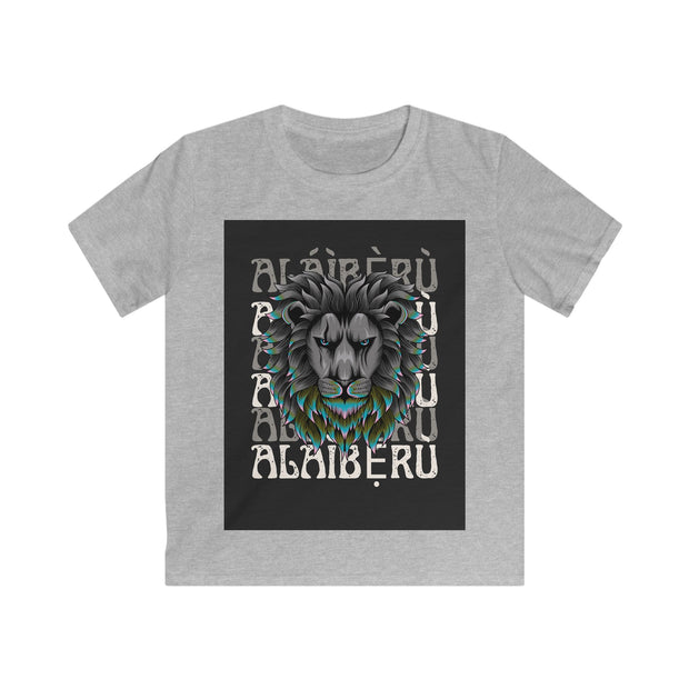 Aláìbẹ̀rù Wild Spirit Kids Tee – Fearless in Yoruba | Lion Graphic Shirt for Animal Lovers & Adventurous Kids