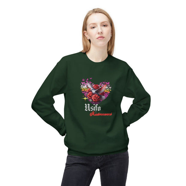 Romantic Floral Heart Sweatshirt Usifo Iruémwenwé – Women Cozy Pullover