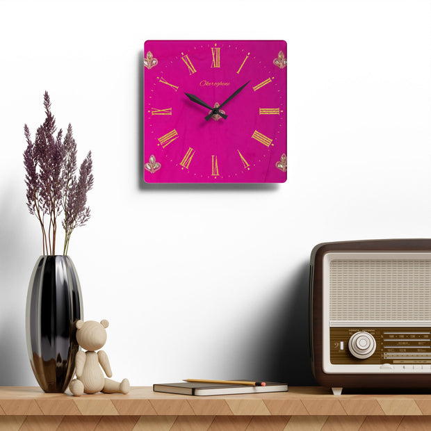 Okeroghene Wall Clock – Vibrant Urhobo-Inspired Acrylic Clock | “God’s Time” Decor