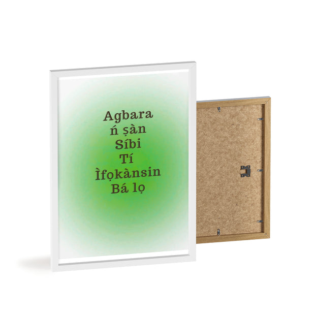 Agbara ń ṣàn síbi tí ìfọkànsin bá lọ – Yoruba Motivational Quote Framed Wall Art | Energy Flows Where Attention Goes Poster
