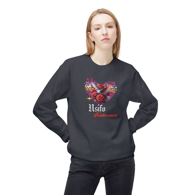 Romantic Floral Heart Sweatshirt Usifo Iruémwenwé – Women Cozy Pullover