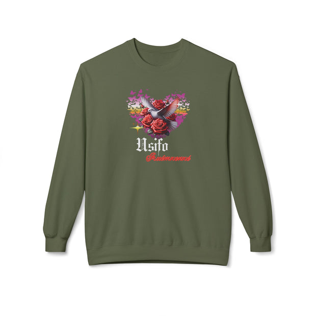Romantic Floral Heart Sweatshirt Usifo Iruémwenwé – Women Cozy Pullover