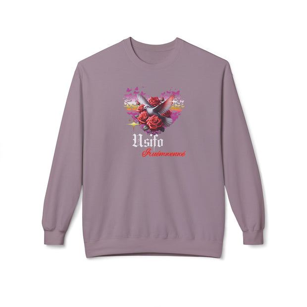 Romantic Floral Heart Sweatshirt Usifo Iruémwenwé – Women Cozy Pullover