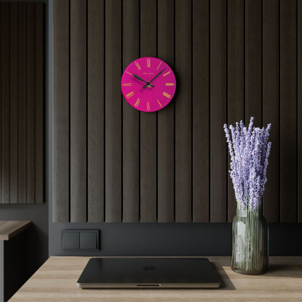 Okeroghene Wall Clock – Vibrant Urhobo-Inspired Acrylic Clock | “God’s Time” Decor