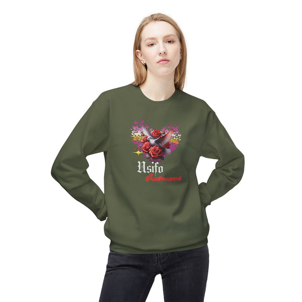 Romantic Floral Heart Sweatshirt Usifo Iruémwenwé – Women Cozy Pullover