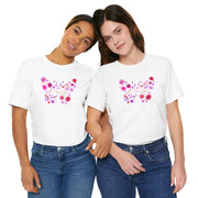 “Floral Butterfly Women Tee – Casual Summer Shirt, Butterfly Design T-Shirt, Gift for Nature Lovers, Spring Fashion Top, Oni mẹ (Mother in Urhobo)” ✅