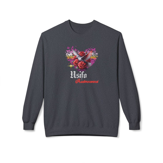 Romantic Floral Heart Sweatshirt Usifo Iruémwenwé – Women Cozy Pullover