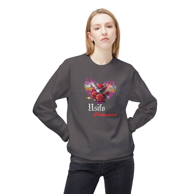 Romantic Floral Heart Sweatshirt Usifo Iruémwenwé – Women Cozy Pullover