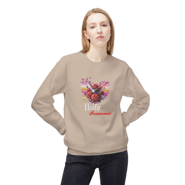Romantic Floral Heart Sweatshirt Usifo Iruémwenwé – Women Cozy Pullover