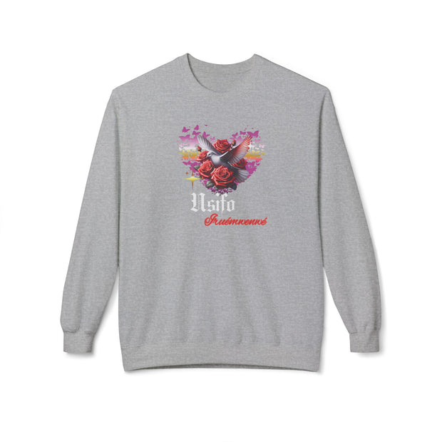 Romantic Floral Heart Sweatshirt Usifo Iruémwenwé – Women Cozy Pullover