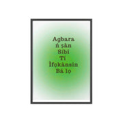Agbara ń ṣàn síbi tí ìfọkànsin bá lọ – Yoruba Motivational Quote Framed Wall Art | Energy Flows Where Attention Goes Poster