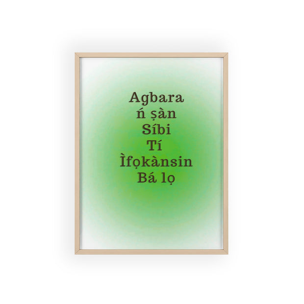 Agbara ń ṣàn síbi tí ìfọkànsin bá lọ – Yoruba Motivational Quote Framed Wall Art | Energy Flows Where Attention Goes Poster