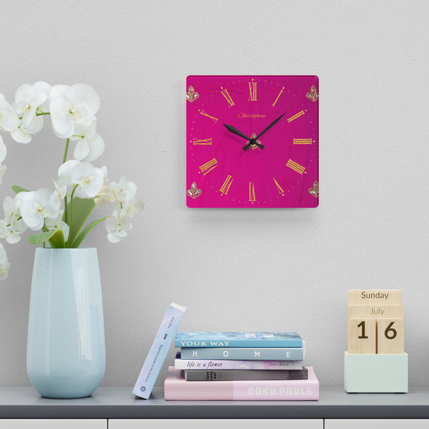 Okeroghene Wall Clock – Vibrant Urhobo-Inspired Acrylic Clock | “God’s Time” Decor