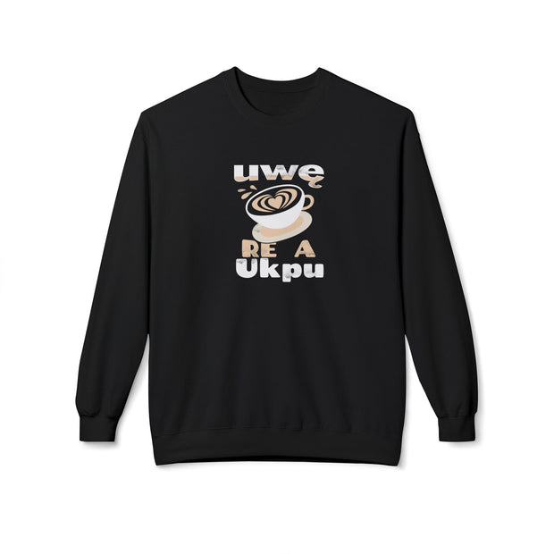 Hug in a Mug Sweatshirt – Uwę Re A Ukpu | Funny Coffee Gift & Casual Fall Wear