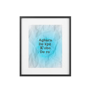 Agbara de kpẹ k’obo de ro – Itsekiri Motivational Canvas Wall Art | Energy Flows Where Thought Goes | Inspirational Framed Quote Print
