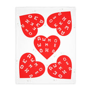 Awemwọnmwa Cozy Heartfelt Velveteen Blanket | Soft Throw for Love & Valentine’s Day Gifts”