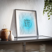 Agbara de kpẹ k’obo de ro – Itsekiri Motivational Canvas Wall Art | Energy Flows Where Thought Goes | Inspirational Framed Quote Print